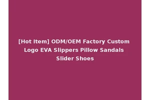 [Hot Item] ODM/OEM Factory Custom Logo EVA Slippers Pillow Sandals Slider Shoes