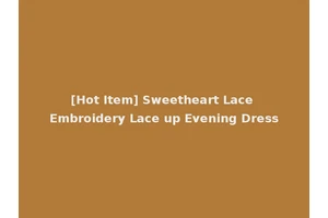 [Hot Item] Sweetheart Lace Embroidery Lace up Evening Dress