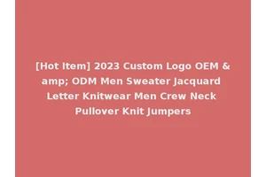 [Hot Item] 2023 Custom Logo OEM &amp; ODM Men Sweater Jacquard Letter Knitwear Men Crew Neck Pullover Knit Jumpers