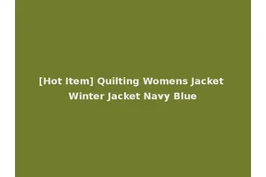 [Hot Item] Quilting Womens Jacket Winter Jacket Navy Blue