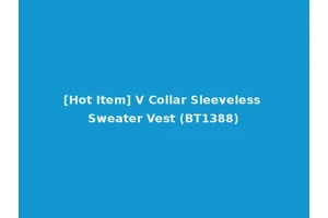 [Hot Item] V Collar Sleeveless Sweater Vest (BT1388)