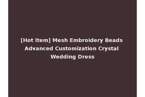[Hot Item] Mesh Embroidery Beads Advanced Customization Crystal Wedding Dress