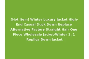 [Hot Item] Winter Luxury Jacket High-End Casual Duck Down Replace Alternative Factory Straight Hair One Piece Wholesale Jacket-Winter 1: 1 Replica Down Jacket