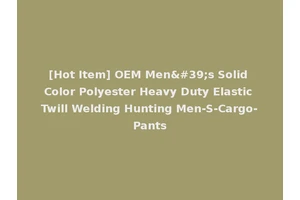 [Hot Item] OEM Men's Solid Color Polyester Heavy Duty Elastic Twill Welding Hunting Men-S-Cargo-Pants