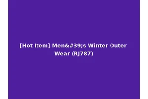 [Hot Item] Men's Winter Outer Wear (RJ787)