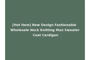 [Hot Item] New Design Fashionable Wholesale Neck Knitting Man Sweater Coat Cardigan