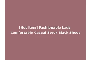 [Hot Item] Fashionable Lady Comfortable Casual Stock Black Shoes
