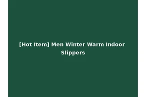[Hot Item] Men Winter Warm Indoor Slippers