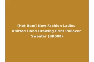 [Hot Item] New Fashion Ladies Knitted Hand Drawing Print Pullover Sweater (BR098)