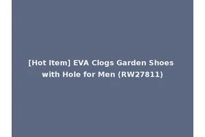 [Hot Item] EVA Clogs Garden Shoes with Hole for Men (RW27811)