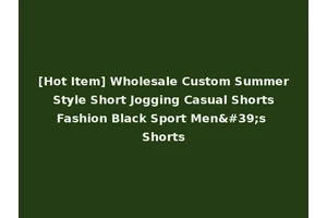 [Hot Item] Wholesale Custom Summer Style Short Jogging Casual Shorts Fashion Black Sport Men's Shorts