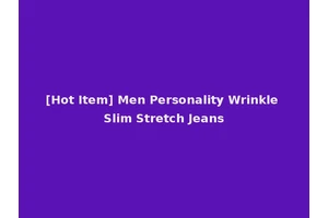[Hot Item] Men Personality Wrinkle Slim Stretch Jeans