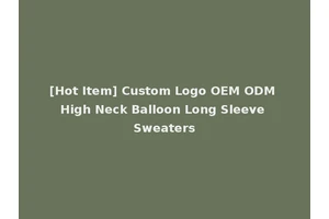 [Hot Item] Custom Logo OEM ODM High Neck Balloon Long Sleeve Sweaters