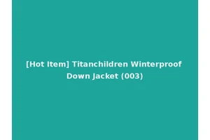 [Hot Item] Titanchildren Winterproof Down Jacket (003)
