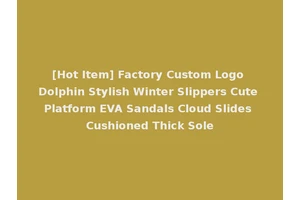 [Hot Item] Factory Custom Logo Dolphin Stylish Winter Slippers Cute Platform EVA Sandals Cloud Slides Cushioned Thick Sole