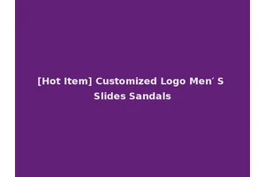 [Hot Item] Customized Logo Men′ S Slides Sandals
