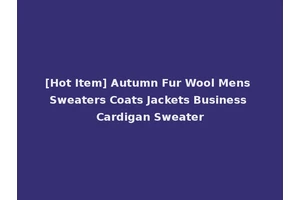 [Hot Item] Autumn Fur Wool Mens Sweaters Coats Jackets Business Cardigan Sweater