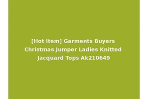 [Hot Item] Garments Buyers Christmas Jumper Ladies Knitted Jacquard Tops Ak210649