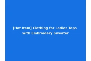 [Hot Item] Clothing for Ladies Tops with Embroidery Sweater