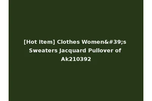 [Hot Item] Clothes Women's Sweaters Jacquard Pullover of Ak210392