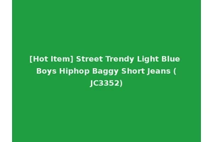 [Hot Item] Street Trendy Light Blue Boys Hiphop Baggy Short Jeans (JC3352)