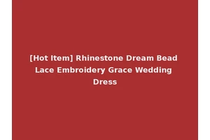 [Hot Item] Rhinestone Dream Bead Lace Embroidery Grace Wedding Dress