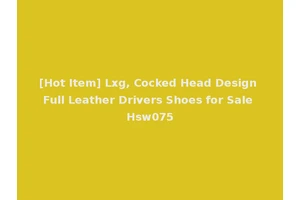 [Hot Item] Lxg, Cocked Head Design Full Leather Drivers Shoes for Sale Hsw075