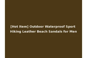 [Hot Item] Outdoor Waterproof Sport Hiking Leather Beach Sandals for Men