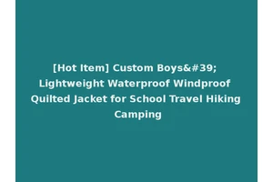 [Hot Item] Custom Boys' Lightweight Waterproof Windproof Quilted Jacket for School Travel Hiking Camping