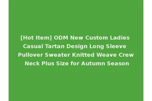 [Hot Item] ODM New Custom Ladies Casual Tartan Design Long Sleeve Pullover Sweater Knitted Weave Crew Neck Plus Size for Autumn Season