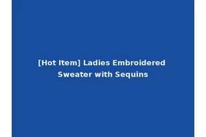 [Hot Item] Ladies Embroidered Sweater with Sequins