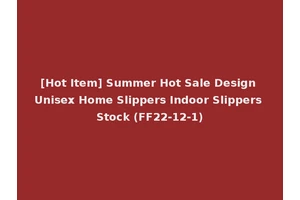 [Hot Item] Summer Hot Sale Design Unisex Home Slippers Indoor Slippers Stock (FF22-12-1)