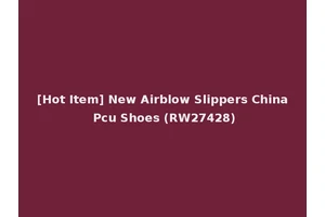 [Hot Item] New Airblow Slippers China Pcu Shoes (RW27428)