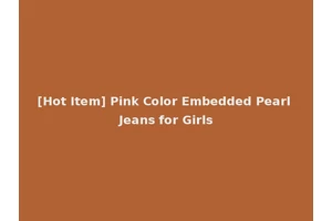 [Hot Item] Pink Color Embedded Pearl Jeans for Girls