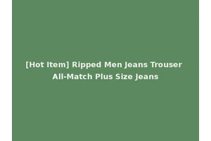[Hot Item] Ripped Men Jeans Trouser All-Match Plus Size Jeans