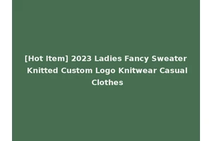 [Hot Item] 2023 Ladies Fancy Sweater Knitted Custom Logo Knitwear Casual Clothes
