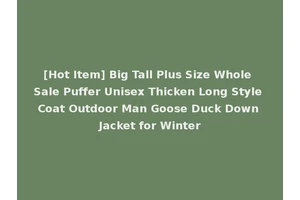 [Hot Item] Big Tall Plus Size Whole Sale Puffer Unisex Thicken Long Style Coat Outdoor Man Goose Duck Down Jacket for Winter