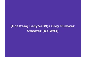 [Hot Item] Lady's Grey Pullover Sweater (KX-W93)