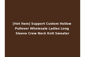 [Hot Item] Support Custom Hollow Pullover Wholesale Ladies Long Sleeve Crew Neck Knit Sweater
