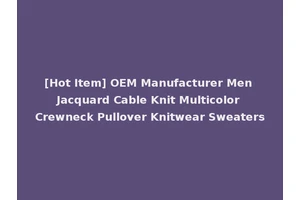 [Hot Item] OEM Manufacturer Men Jacquard Cable Knit Multicolor Crewneck Pullover Knitwear Sweaters