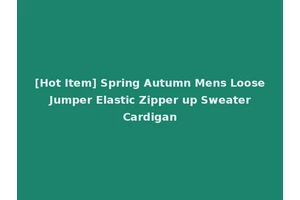 [Hot Item] Spring Autumn Mens Loose Jumper Elastic Zipper up Sweater Cardigan