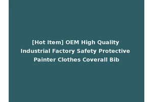 [Hot Item] OEM High Quality Industrial Factory Safety Protective Painter Clothes Coverall Bib