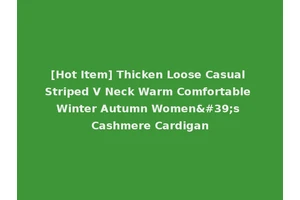 [Hot Item] Thicken Loose Casual Striped V Neck Warm Comfortable Winter Autumn Women's Cashmere Cardigan