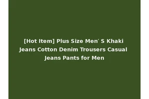 [Hot Item] Plus Size Men′ S Khaki Jeans Cotton Denim Trousers Casual Jeans Pants for Men