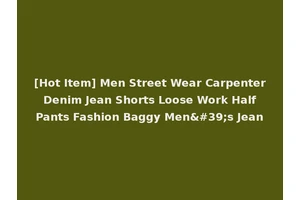 [Hot Item] Men Street Wear Carpenter Denim Jean Shorts Loose Work Half Pants Fashion Baggy Men's Jean