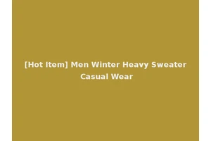 [Hot Item] Men Winter Heavy Sweater Casual Wear