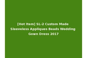 [Hot Item] SL-2 Custom Made Sleeveless Appliques Beads Wedding Gown Dress 2017