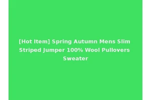 [Hot Item] Spring Autumn Mens Slim Striped Jumper 100% Wool Pullovers Sweater