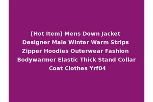 [Hot Item] Mens Down Jacket Designer Male Winter Warm Strips Zipper Hoodies Outerwear Fashion Bodywarmer Elastic Thick Stand Collar Coat Clothes Yrf04