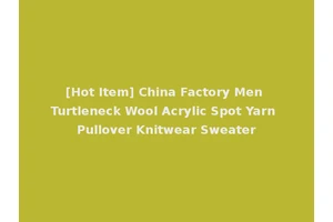 [Hot Item] China Factory Men Turtleneck Wool Acrylic Spot Yarn Pullover Knitwear Sweater